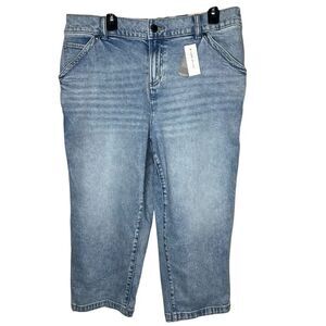 New! Lane Bryant Boyfriend Capri Mid-Rise Light Blue Women’s Plus Jeans Sz 16